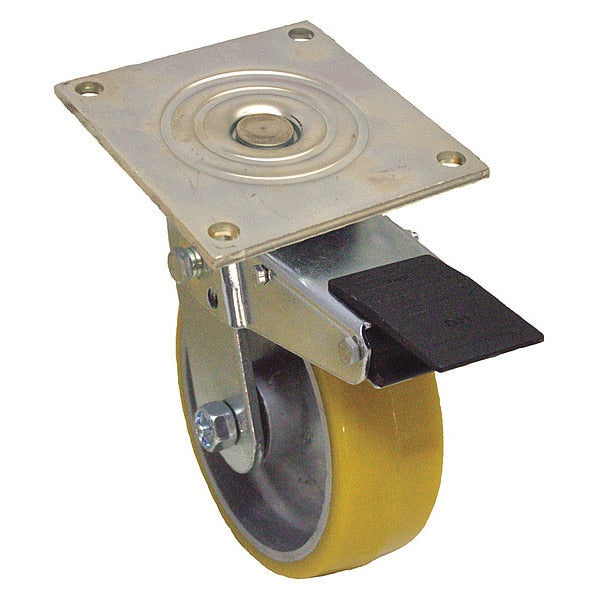 Plate Caster, 1100 lb. Ld Rating, Roller