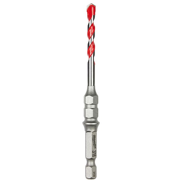 3/16 in. x 4 in. SHOCKWAVE Carbide Hammer Drill Bit for Concrete Screws