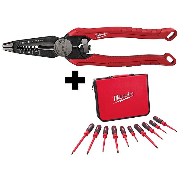 Combo Pliers 7IN1, 10PC Insul driver Set