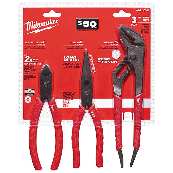 3 pc. Comfort Grip Pliers Set