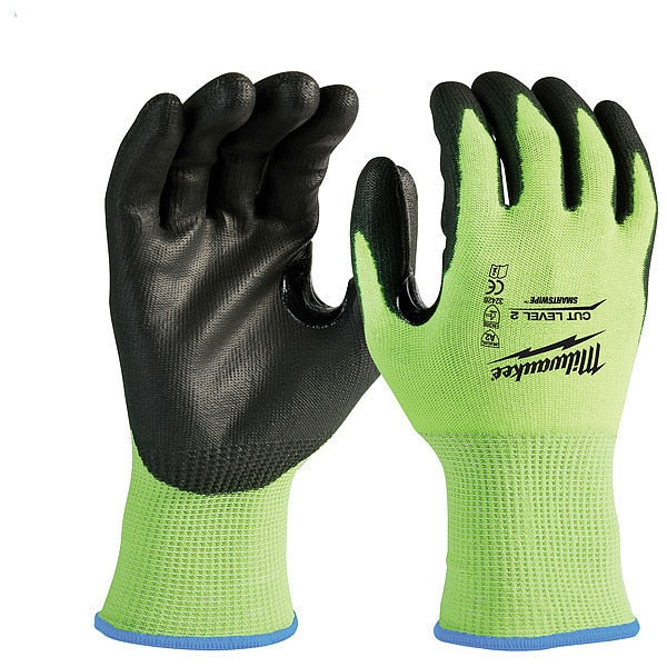 High Visibility Cut Level 2 Polyurethane Dipped Gloves - XXL