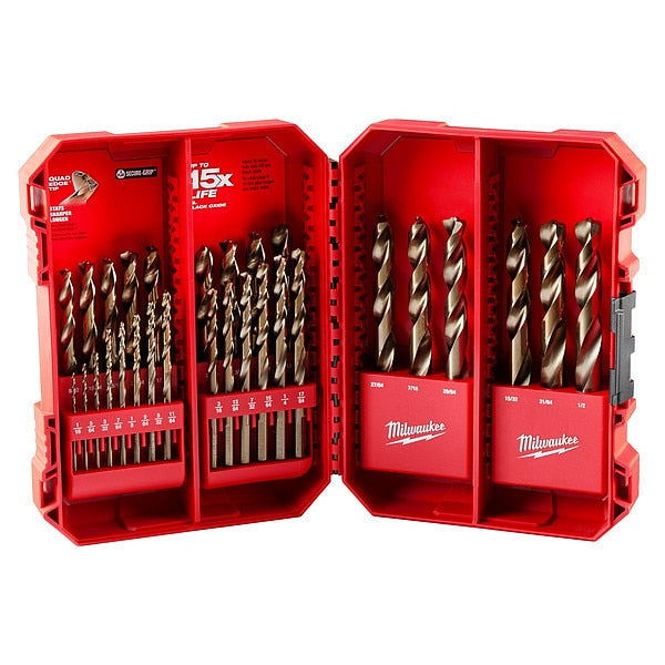 RED HELIX Cobalt Drill Bit Set, 29-Piece