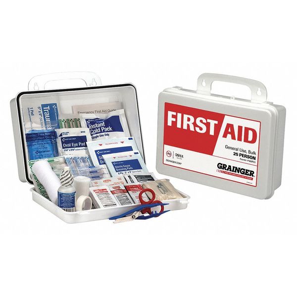 First Aid Kit, Plastic, 25 Person
