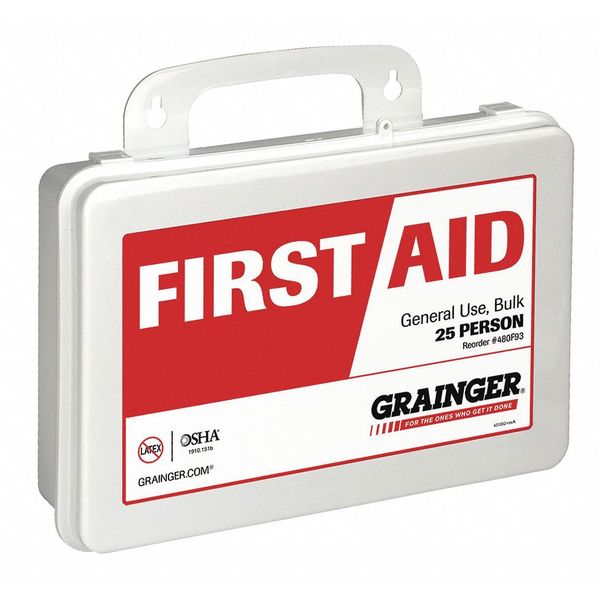 First Aid Kit, Plastic, 25 Person