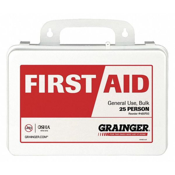 First Aid Kit, Plastic, 25 Person