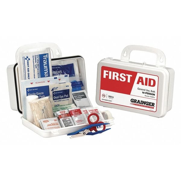 First Aid Kit, Plastic, 10 Person