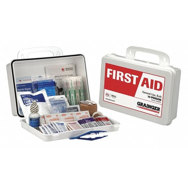 First Aid Kit, Plastic, 10 Person