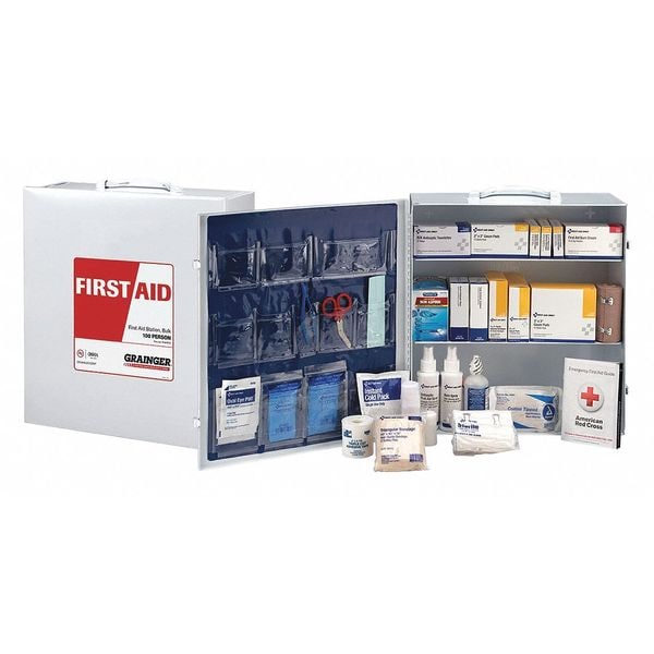 First Aid Cabinet, Metal, 100 Person