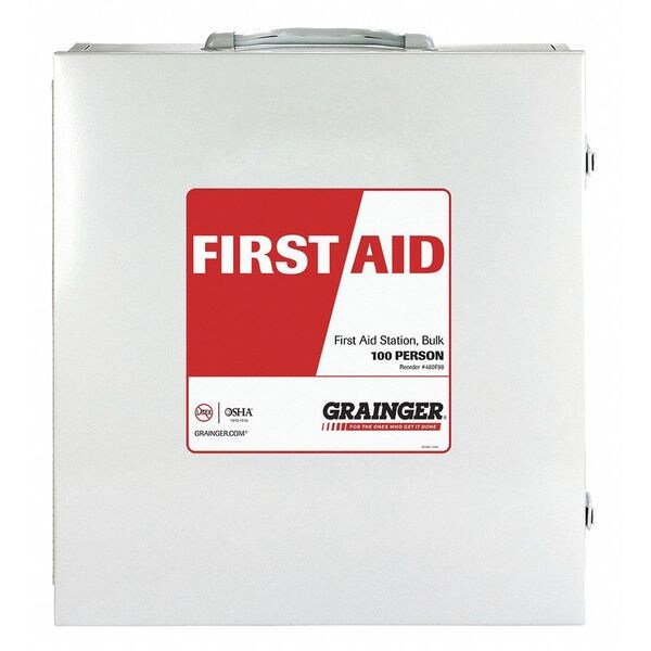 First Aid Cabinet, Metal, 100 Person