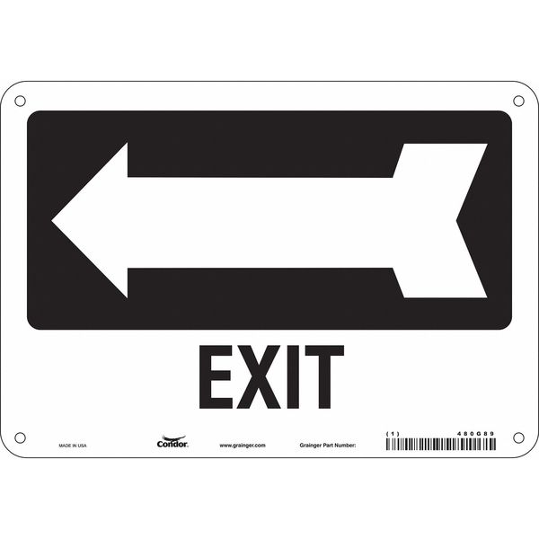 Safety Sign, 7 in x 10 in, Aluminum