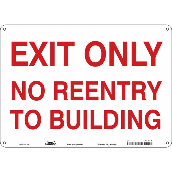Safety Sign, 10 in x 14 in, Aluminum