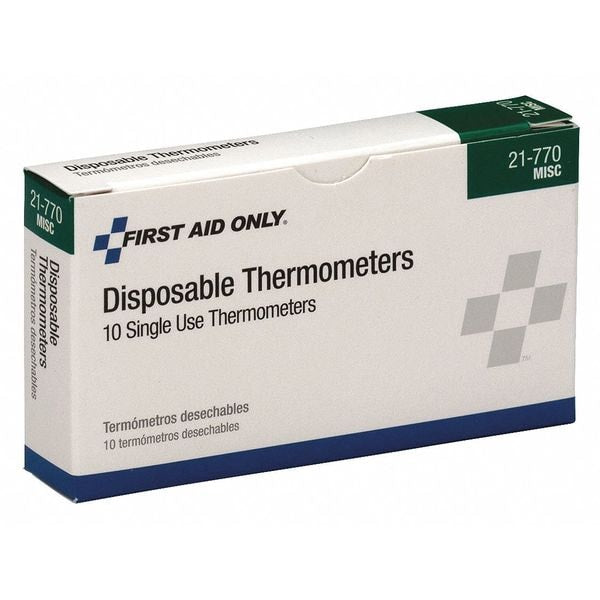 Disposable Thermometer, Oral, Metric, White