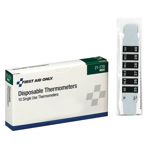 Disposable Thermometer, Oral, Metric, White