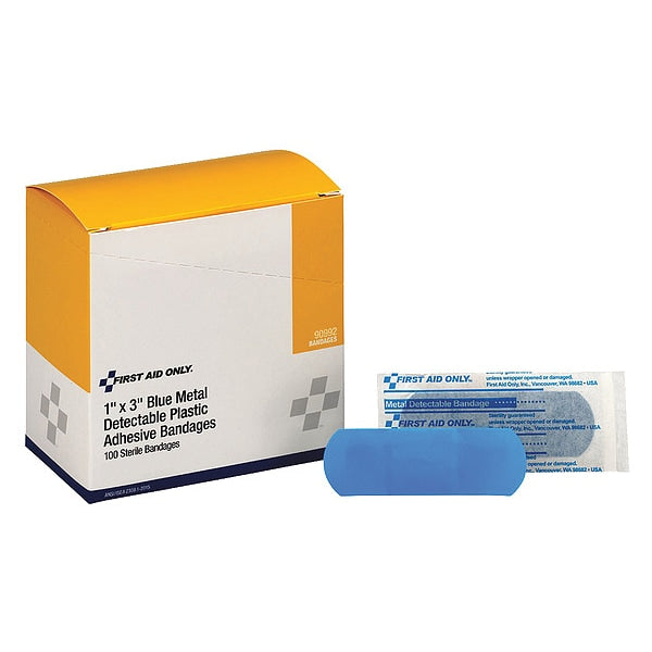 Strip Bandages, Blue, Plastic, 3