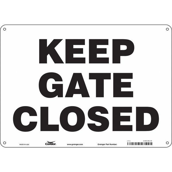 Safety Sign, 10 in Height, 14 in Width, Aluminum, Horizontal Rectangle, English, 480G45