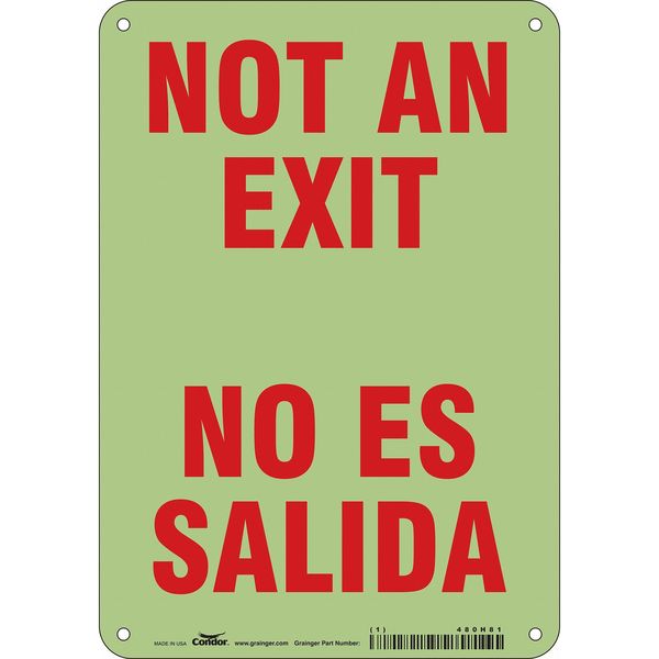 Safety Sign, 10 in x 7 in, Polyethylene