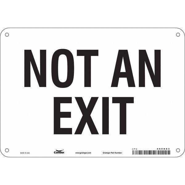 Safety Sign, 7 in x 10 in, Aluminum
