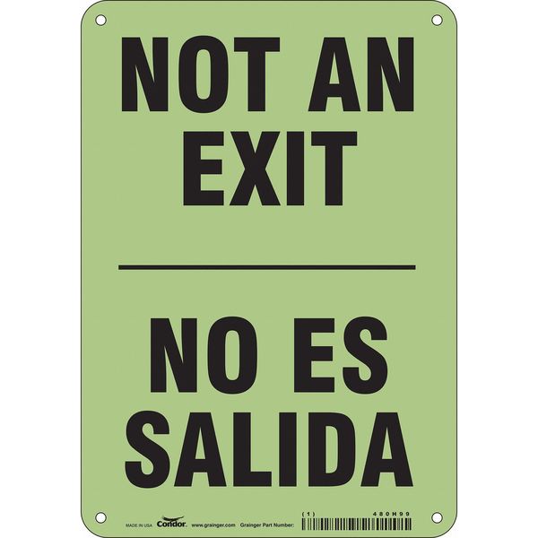Safety Sign, 10 in x 7 in, Polyethylene