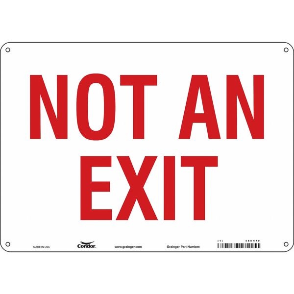 Safety Sign, 10 in x 14 in, Fiberglass