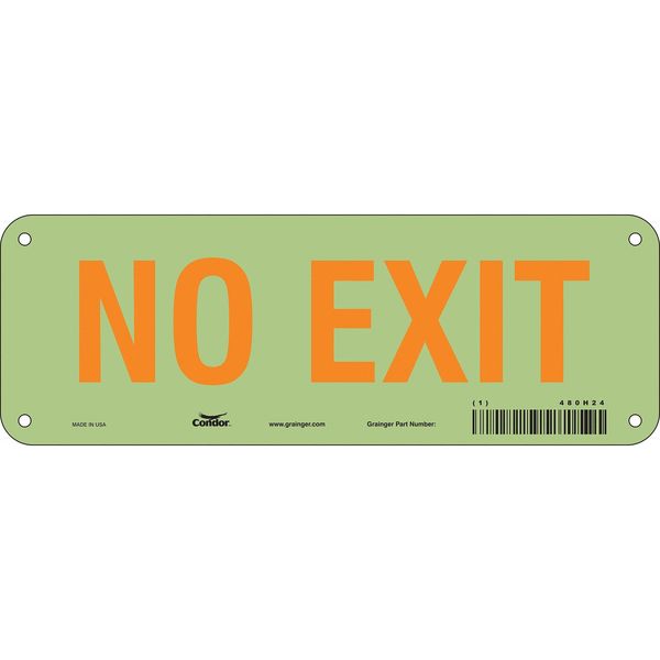 Safety Sign, 3 1/2 x 10 in, Polyethylene