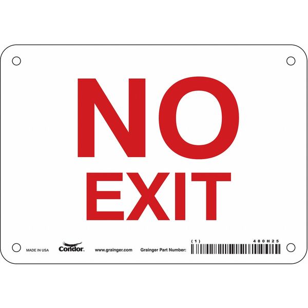 Safety Sign, 5 in x 7 in, Aluminum