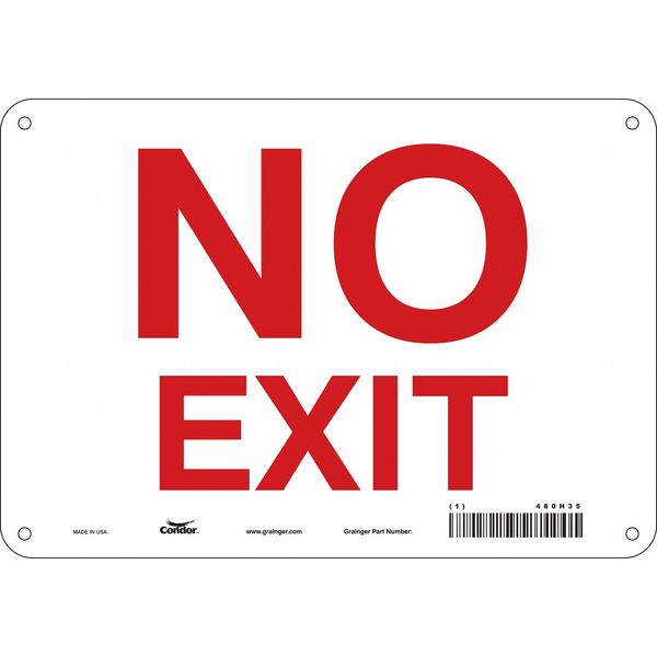 Safety Sign, 7 in x 10 in, Polyethylene
