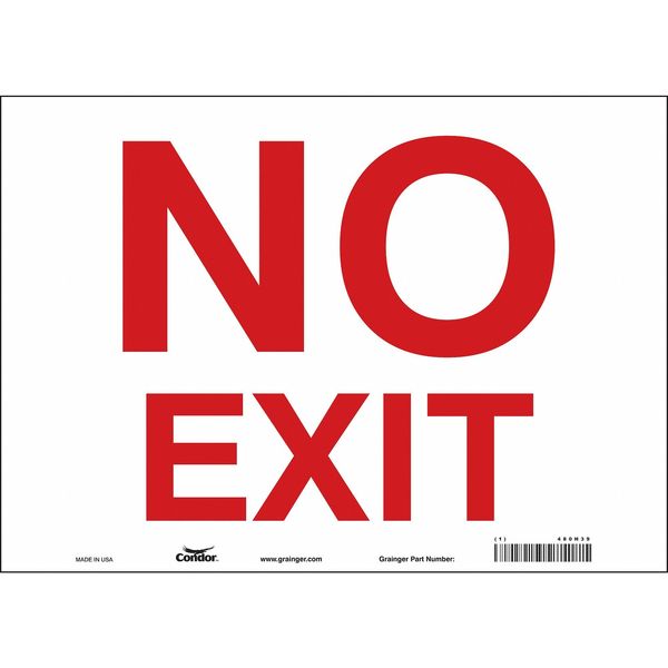 Safety Sign, 10 in x 14 in, Vinyl