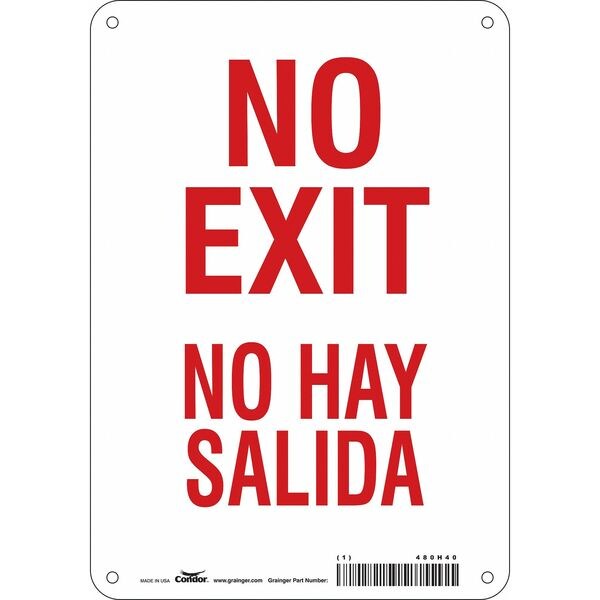 Safety Sign, 10 in x 7 in, Aluminum