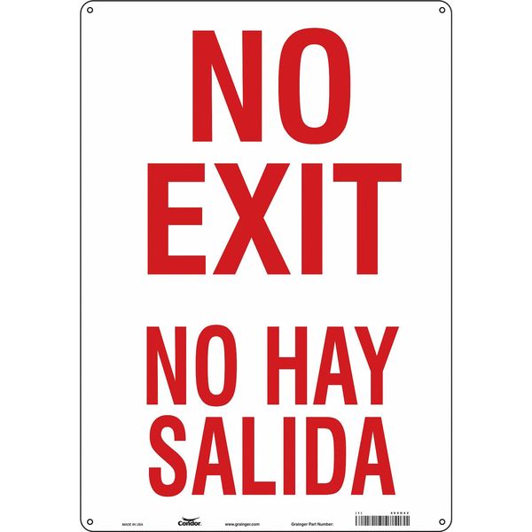 No Exit Sign, English, Spanish, 14