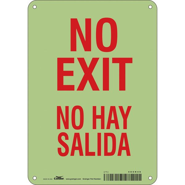 Safety Sign, 10 in x 7 in, Polyethylene