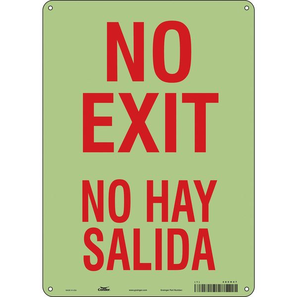 Safety Sign, 14 in x 10 in, Polyethylene