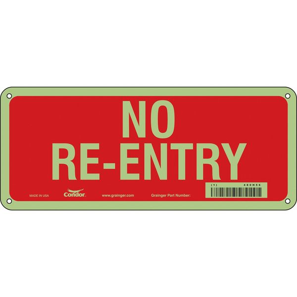 Safety Sign, 5 in Height, 12 in Width, Aluminum, Vertical Rectangle, English