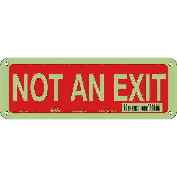 Safety Sign, 3 1/2 x 10 in, Polyethylene