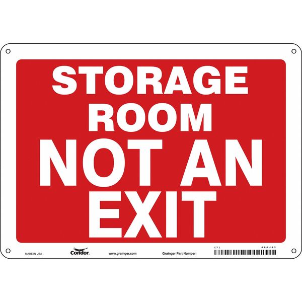 Safety Sign, 10 in Height, 14 in Width, Aluminum, Horizontal Rectangle, English, 480J82