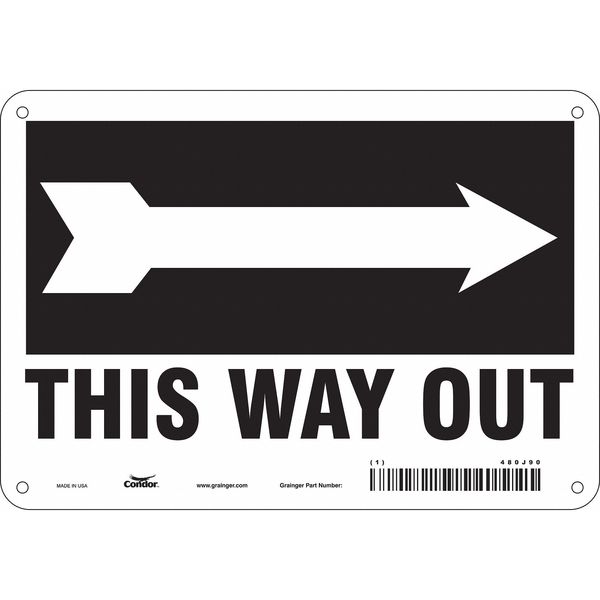 Safety Sign, 7 in Height, 10 in Width, Aluminum, Vertical Rectangle, English, 480J90