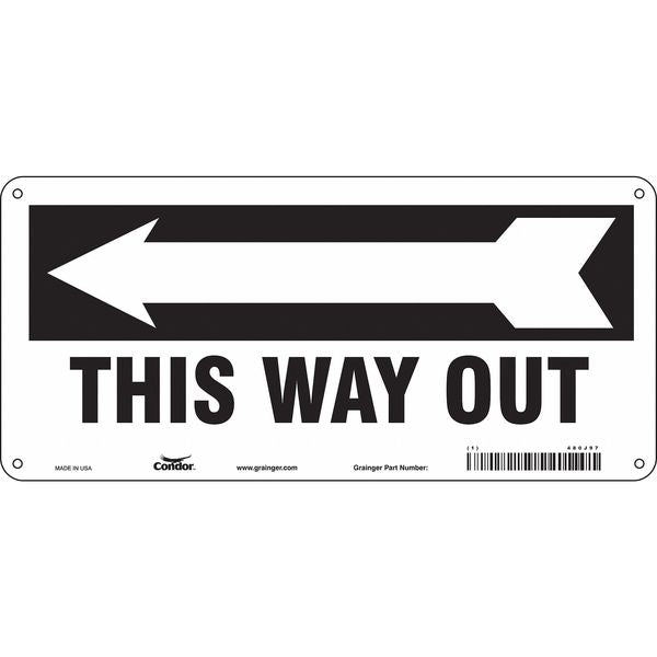 Safety Sign, 6 1/2 in H, 14 in W, Aluminum, Vertical Rectangle, English, 480J97