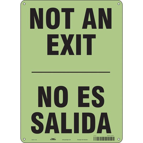 Not An Exit Sign, English, Spanish, 10