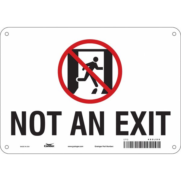 Safety Sign, 7 in x 10 in, Aluminum