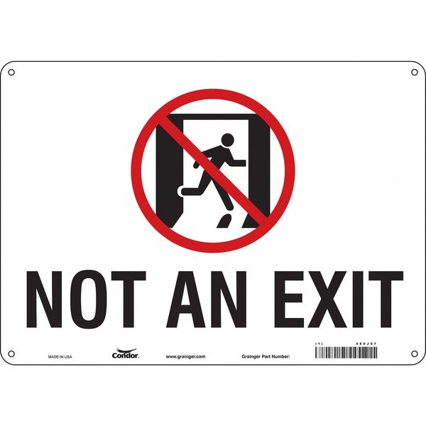 Safety Sign, 10 in x 14 in, Aluminum
