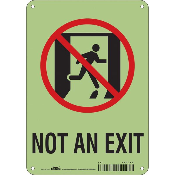 Safety Sign, 10 in x 7 in, Polyethylene