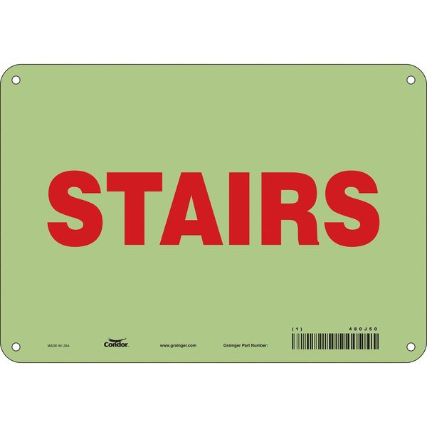 Safety Sign, 7 in Height, 10 in Width, Polyethylene, Vertical Rectangle, English, 480J50
