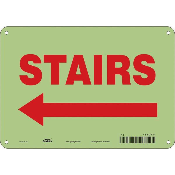 Safety Sign, 7 in Height, 10 in Width, Polyethylene, Vertical Rectangle, English, 480J58