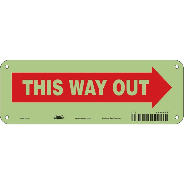 Safety Sign, 3 1/2 in H, 10 in W, Polyethylene, Vertical Rectangle, English, 480K12