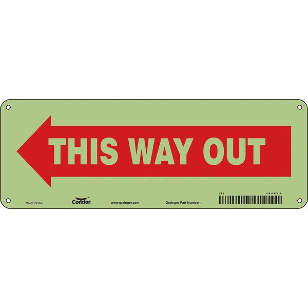 Safety Sign, 5 in H, 14 in W, Polyethylene, Vertical Rectangle, English, 480K23