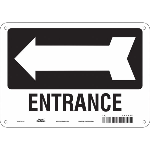 Safety Sign, 7 in Height, 10 in Width, Aluminum, Vertical Rectangle, English, 480K34