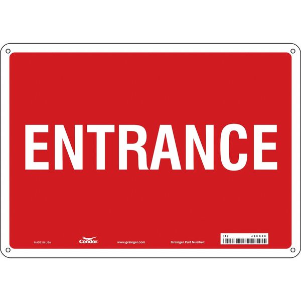 Safety Sign, 10 in Height, 14 in Width, Aluminum, Horizontal Rectangle, English, 480K50