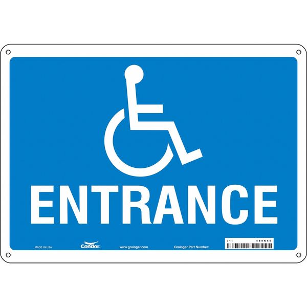 Safety Sign, 10 in Height, 14 in Width, Aluminum, Horizontal Rectangle, English, 480K56