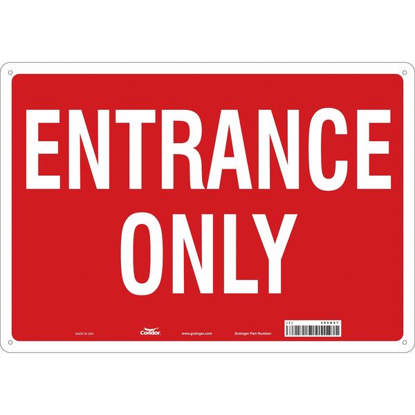 Safety Sign, 14 in Height, 20 in Width, Aluminum, Horizontal Rectangle, English