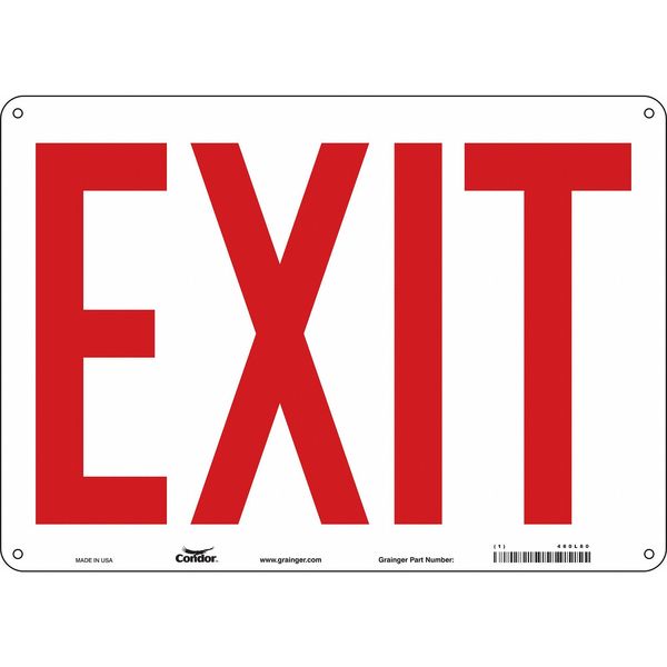 Safety Sign, 10 in x 14 in, Fiberglass