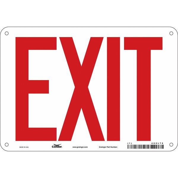 Safety Sign, 7 in x 10 in, Aluminum